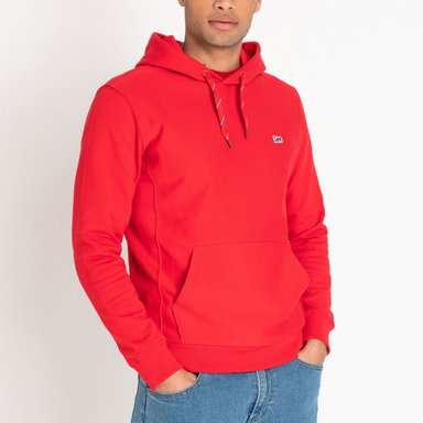 red basic hoodie